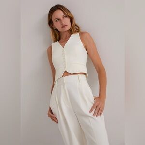 NWT Favorite Daughter The Favorite Vest in Ivory in Medium